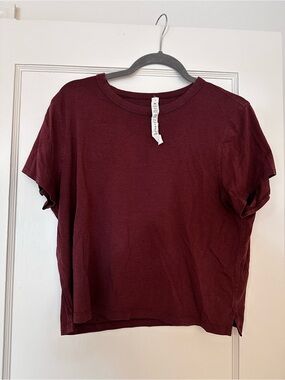lululemon athletica Short Sleeve Crew Tee in Deep Wine